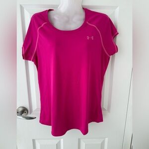 Under Armour Semi Fitted Sporty Pink Tshirt Large
